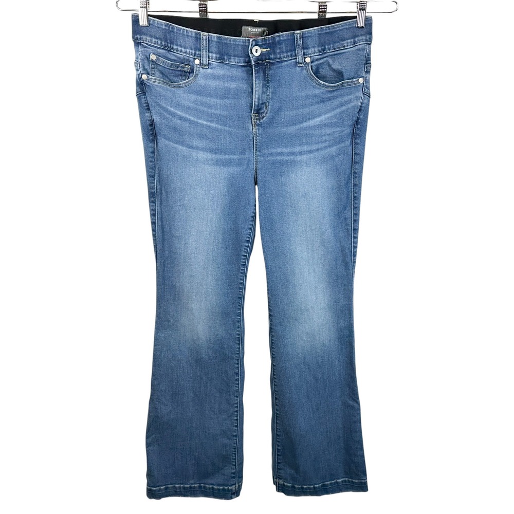 Torrid Plus Size 18 Jeans Bombshell Flare High Rise Stretch Denim Solid Blue 932